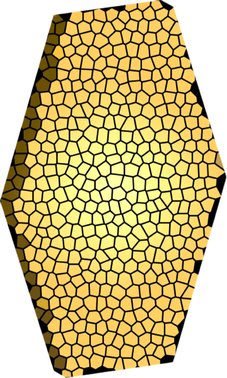 Mosaico hexagonal dorado representando cumplimiento normativo